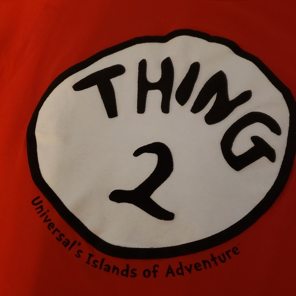 "Thing 2" Dr. Seuss Cat in the Hat Red T-Shirt, Size S, NWT, Universal IOA - Picture 2 of 6